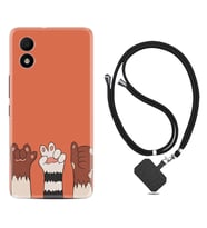 TCL 303 Kılıf Resimli Boyun Askılı İpli Desenli Silikon Series Three Hand 1818