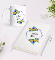BK Gift Kişiye Özel İsimli Beyaz Defter Kalem Kupa Seti-19