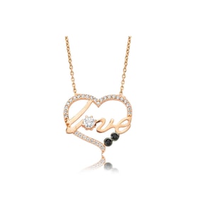 Gümüş Kalp Love Kadın Kolye CSR2180378