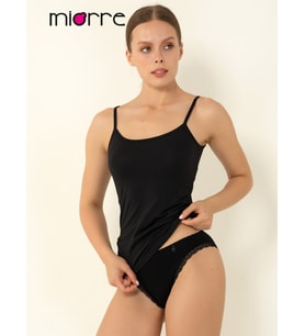 Miorre Modal İnce Askılı Atlet (Siyah)