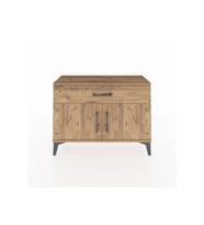 Arges Şifonyer Tek Raflı Tek Çekmeceli 2 Kapaklı 88x30x64 Çam-Çam