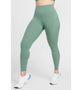 Nike Universa Medium Support High Rise Full Length Kadın Yüksek Bel 2 Cepli Toparlayıcı Tayt Yeşil