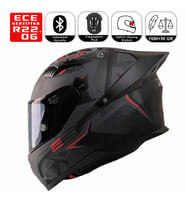 FX211X Beast Siyah Motosiklet Kaskı Spoiler Mod Güneş Vizörlü Full Face Kask