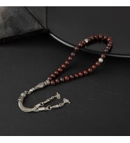 Dragon Jasper Doğal Taş Tesbih 33lük - 6mm (Çok Renkli)
