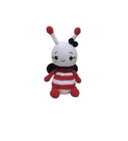 Kırmızı Miniş Arı Uyku Arkadaşı Amigurumi Organik Oyuncak
