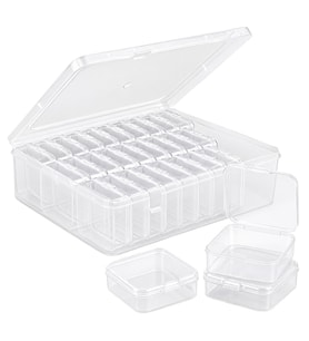 Compaxe P-Serisi 24'lü Plastik Şeffaf Saklama Kutusu (24 Küçük + 1 Büyük Kutulu Set)