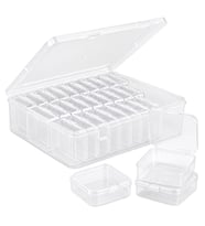 Compaxe P-Serisi 24'lü Plastik Şeffaf Saklama Kutusu (24 Küçük + 1 Büyük Kutulu Set)