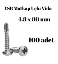Yıldız Silindir Başlı 4.8x80 YSB Matkap Uçlu Akıllı Vida 100 Adet
