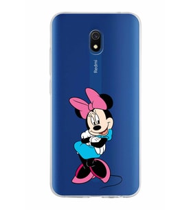 Xiaomi Redmi 8A Uyumlu Kapak Minnie Mouse Tasarımlı Şeffaf Silikon Kılıf