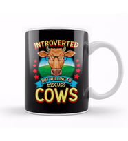 Funny Introverted But Willing To Discuss Cows Kupa Bardak Porselen
