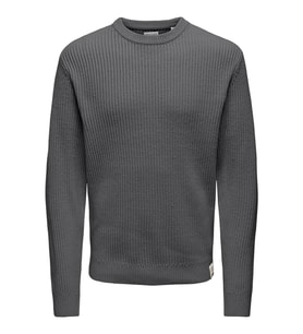 ONSFERGAL LIFE REG 7 RIB CREW KNIT