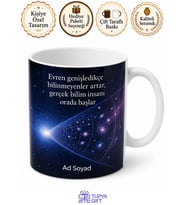 Astrofizikçiye Hediye Işık Yılı Yıldız Doğumu Evrenin Genişlemesi Baskılı Porselen Kupa Bardak