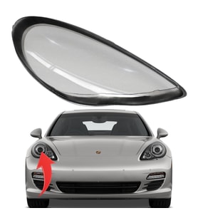 Porsche Panamera Sağ Far Camı Siyah 2010-2014