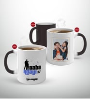 BK Gift Kişiye Özel Babalar Günü Hediyesi Fotoğraflı Sihirli Kupa Bardak-4 (Beyaz)