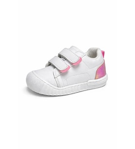Middo Olimp Bebe Cırt Bantlı Spor Ayakkabı (Beyaz-Pembe)