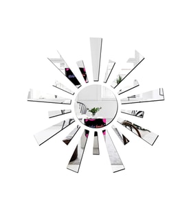 GÜNEŞ006 MODEL MODERN TASARIM MDF ÜZERİ AKRİLİK DUVAR DEKORASYON ÜRÜNLERİ GÜMÜŞ RENK 50 x 50 CM