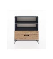 Arges Şifonyer 2 Raflı Tek Çekmeceli 88x30x96 Antrasit-Çam