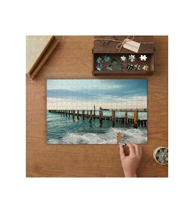 İskele - Deniz - Köprü Tasarımı 240 parça Ahşap Puzzle Ahşap Kutuda MP09611