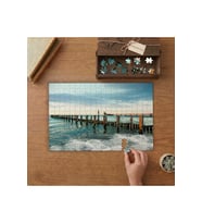 İskele - Deniz - Köprü Tasarımı 240 parça Ahşap Puzzle Ahşap Kutuda MP09611