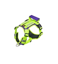 INTERLAKEN Köpek HARNESS Kosum Takimi Hafif Küçük ve Büyük Köpekler Uzanma Önleyici Gögüs Tasmasi NEON YESIL&MOR S BEDEN