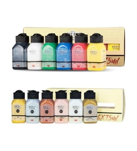 Artdeco Akrilik Boya 12x75ml Set - Canlı ve Metalik Renkler 