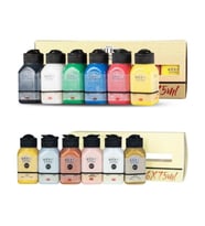 Artdeco Akrilik Boya 12x75ml Set - Canlı ve Metalik Renkler 