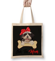 Womens Shih Tzu Mom Dog Owner Mothers Day Gift 01 Bez Çanta Uzun Saplı