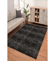 Dijital Kaymaz Taban Yıkanabilir Renkli Salon Halısı Mutfak Halısı Yolluk ND-SD-875 (Siyah)