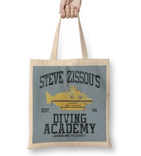 Life Aquatic Steve Zissous Submarine Driving Academy Bez Çanta Uzun Saplı