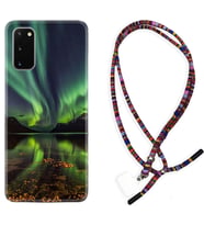 Samsung A02S A03S A10 A12 A13 A21S A22 Kılıf Boyun Asklı Rasta Silikon Kuzey Işıkları 1327