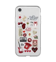Iphone XR Uyumlu Lana Del Rey Sticker Tasarımlı Şeffaf Telefon Kılıfı