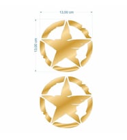 SEVGENT Skm Army Yıldız 13 X 13 Cm Gold Sticker 2 Li