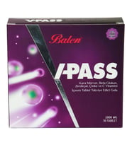 Balen V-Pass Tablet Kara Mürverli Zerdeçallı Çinko C Vitamini 30