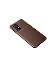 Pilelistore   Samsung Galaxy A52 Kılıf Auto Focus Karbon Kapak - Kahverengi