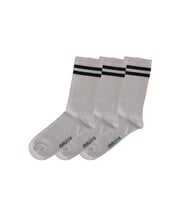 Unisex 3'lü Beyaz Uzun Tenis Çorabı