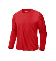 Erkek Kırmızı Basic Uzun Kollu Tişört Sporcu Body T-shirt