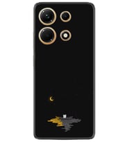 Infınix Note 30 Kılıf Silikon Desen Özel Seri Ay ve Kedi 1683