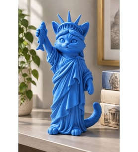 Özgürlüğün Kedisi Dekoratif Biblo - Büyük Boy - 22cm