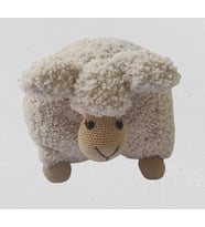 Sütlü Kahve Pofuduk Kuzu Yastık Amigurumi Organik Oyuncak