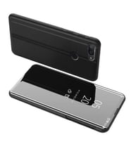 Xiaomi Mi 8 Lite Uyumlu Aynalı Kapaklı Lüx Kılıf (Siyah)