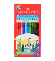 Faber Castell 12 Renk Kuru Boya Kalem Tam Boy