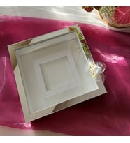 25x25 cm Gümüş Pleksi Kaplı Fotoğraf Bölümlü Ledli Çerçeve-HKM Ticaret(Fotoğraf Hediye)