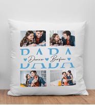 BK Gift Kişiye Özel Fotoğraflı Babalar Günü Tasarımlı Beyaz Kırlent Yastık-3, Babaya Hediye, Ev Dekorasyonu, Babalar Günü Hediyesi