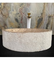 Noche Traverten Dışı Taramalı İç Dizayn Lavabo