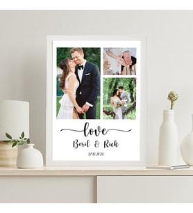 KİŞİYE ÖZEL TASARIM HEDİYE SEVGİLİLER GÜNÜ 3' LÜ KOLAJ BEYAZ  FOTOĞRAF ÇERÇEVESİ  21X30