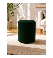 Yeşil Welsoft Kumaş Yuvarlak Puf 40x50 cm Oturma Pufu