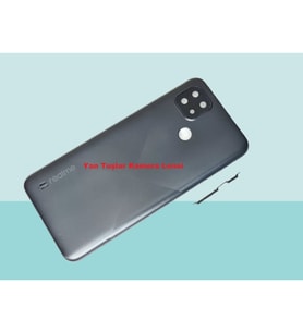 Tkgz - Oppo Realme C21 FULL KASA Arka Kapak Batarya Kapağı - SİYAH