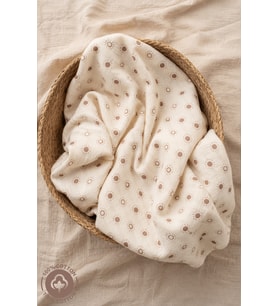 Unisex Bebek %100 Pamuklu Baskılı Çok Amaçlı Müslin Bebek Örtü & Bebek Batt