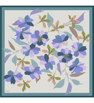 Saf İpek Eşarp 4100D (Twill İpek) (Yeşil-Mavı)