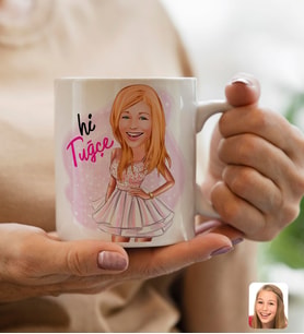 Bk Gift Kişiye Özel Barbie Karikatürlü Beyaz Kupa Bardak-2, Barbie Filmi, Barbie Hediyelik Eşya, Arkadaşa Hediye